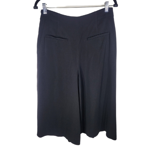 Rebecca Tailor Wide Leg Crop Pants Womens Size 10 Black - Picture 2 of 13